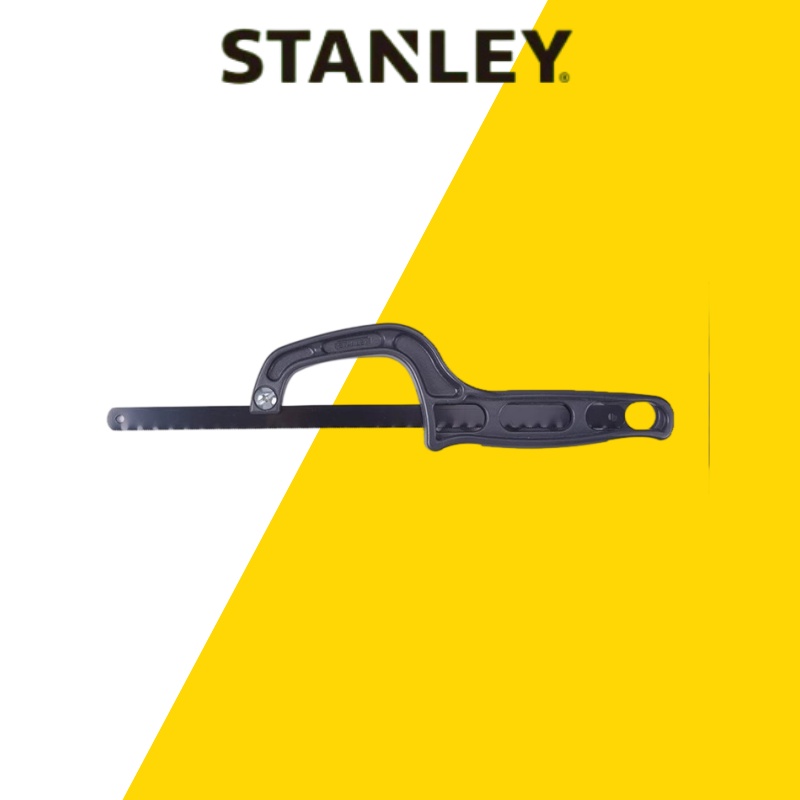 Hacksaw - เลื่อยตัดโลหะขนาดเล็ก Stanley สำหรับใช้ในบ้าน, เลื่อยตัดโลหะด้ามจับพลาสติก, เลื่อยมือสำหรับงานไม้, เลื่อยช่างไม้