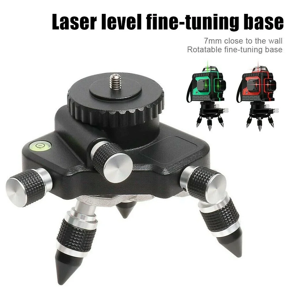 Spirit Level - ระดับเลเซอร์ขาตั้งกล้องฐานยึดองศาหมุนปรับ Fine-tuning เมตรขาตั้งกล้องเลเซอร์ระดับผู้ถือเครื่องมือ