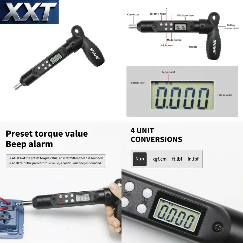 Screwdriver Set - ชุดไขควงวัดแรงบิดดิจิตอล XXT SHAHE พร้อมหัวไขควง 10 ชิ้น